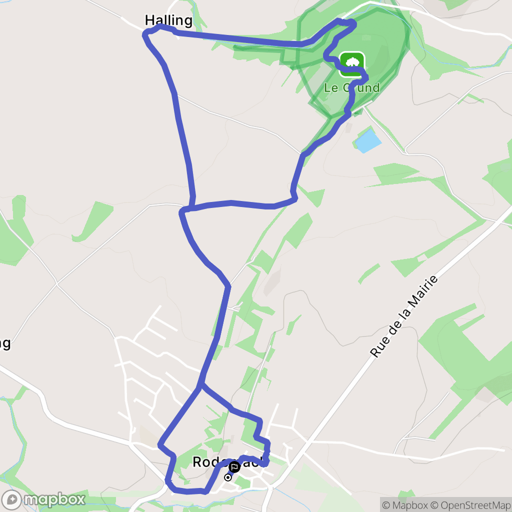 Rodemack : carte du parcours de randonnée - France