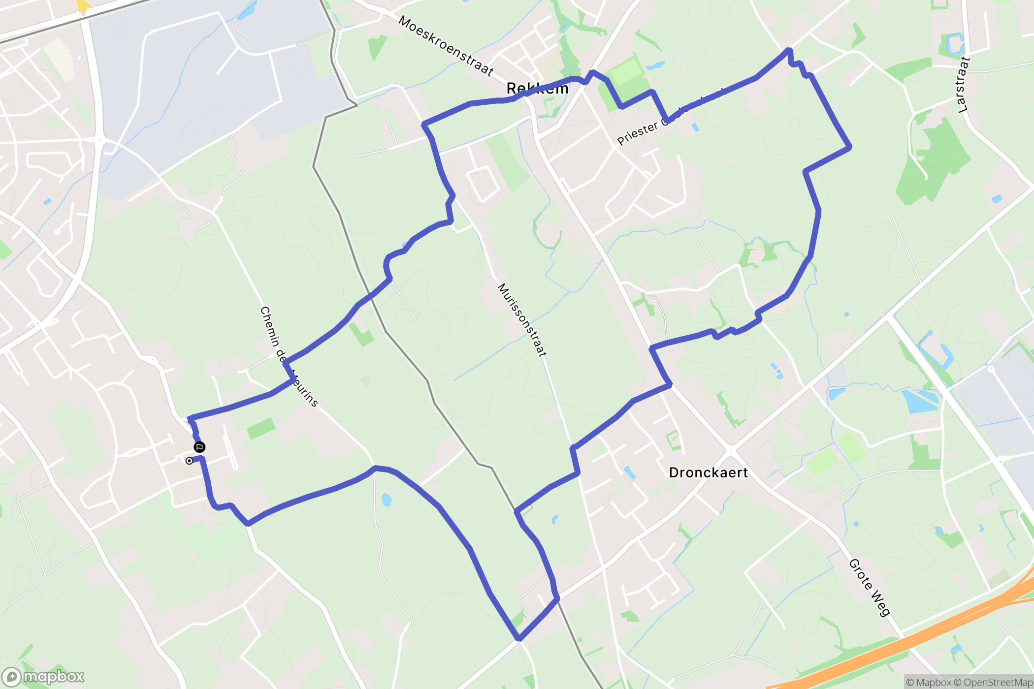 Halluin : carte du parcours de randonnée - France