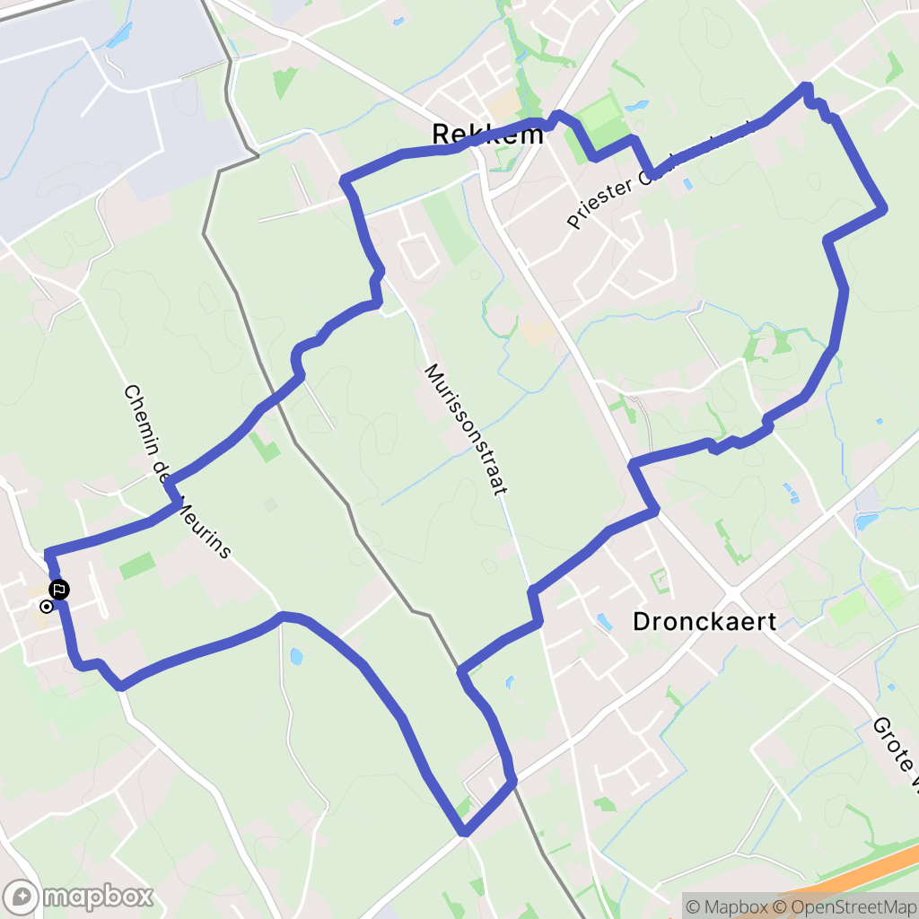 Halluin : carte du parcours de randonnée - France