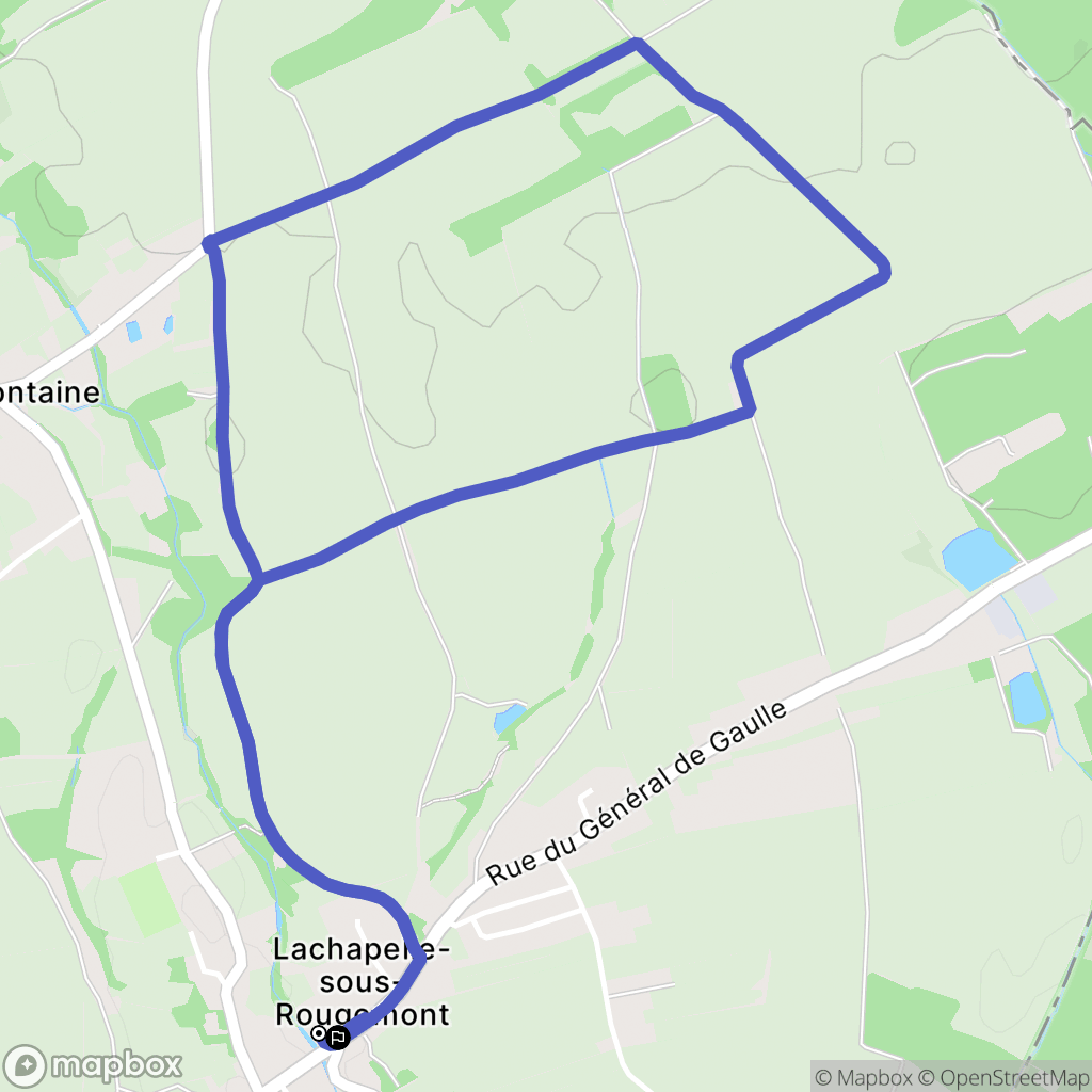 Lachapelle-Sous-Rougemont : carte du parcours de randonnée - France