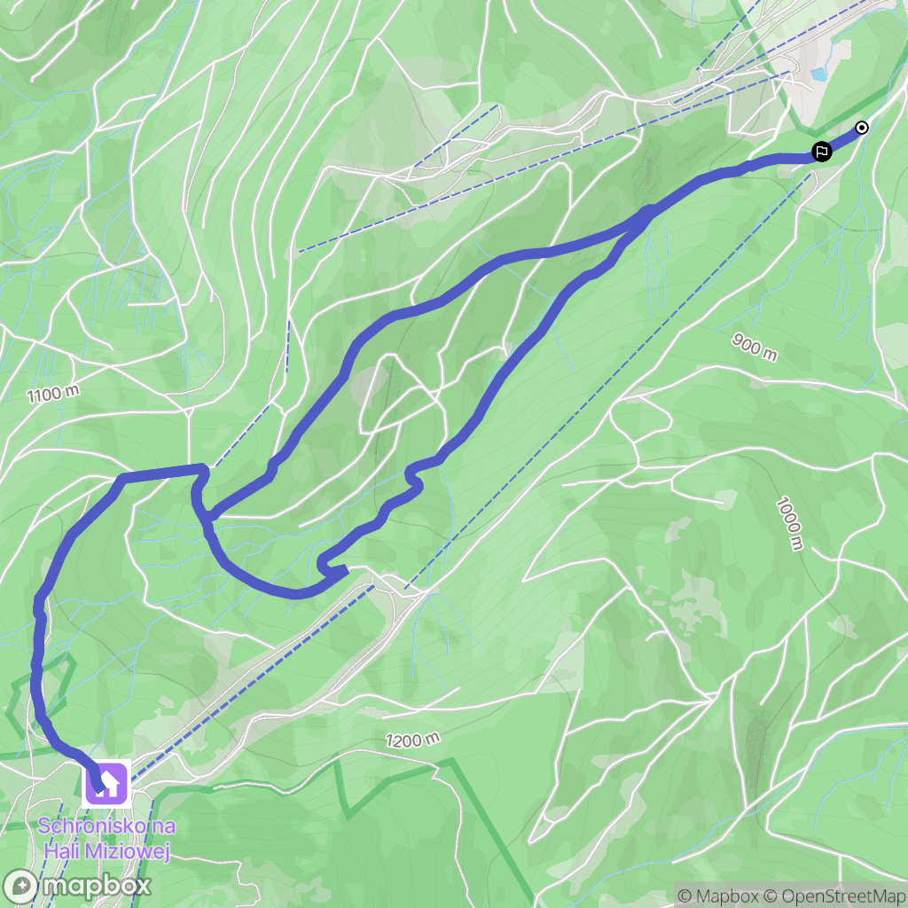Korbielów: mapa trasy - Poland