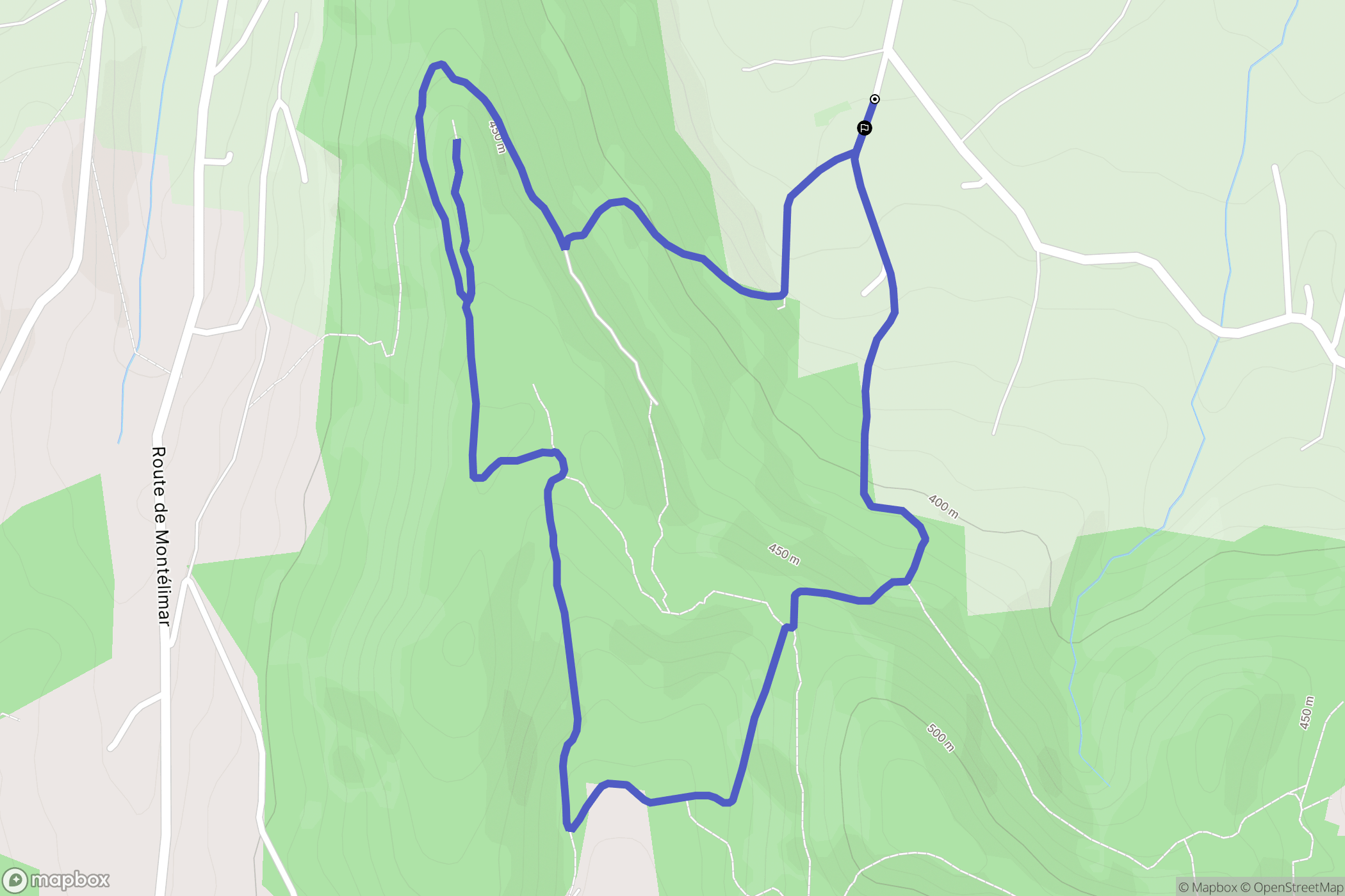 La Répara-Auriples : carte du parcours de randonnée - France