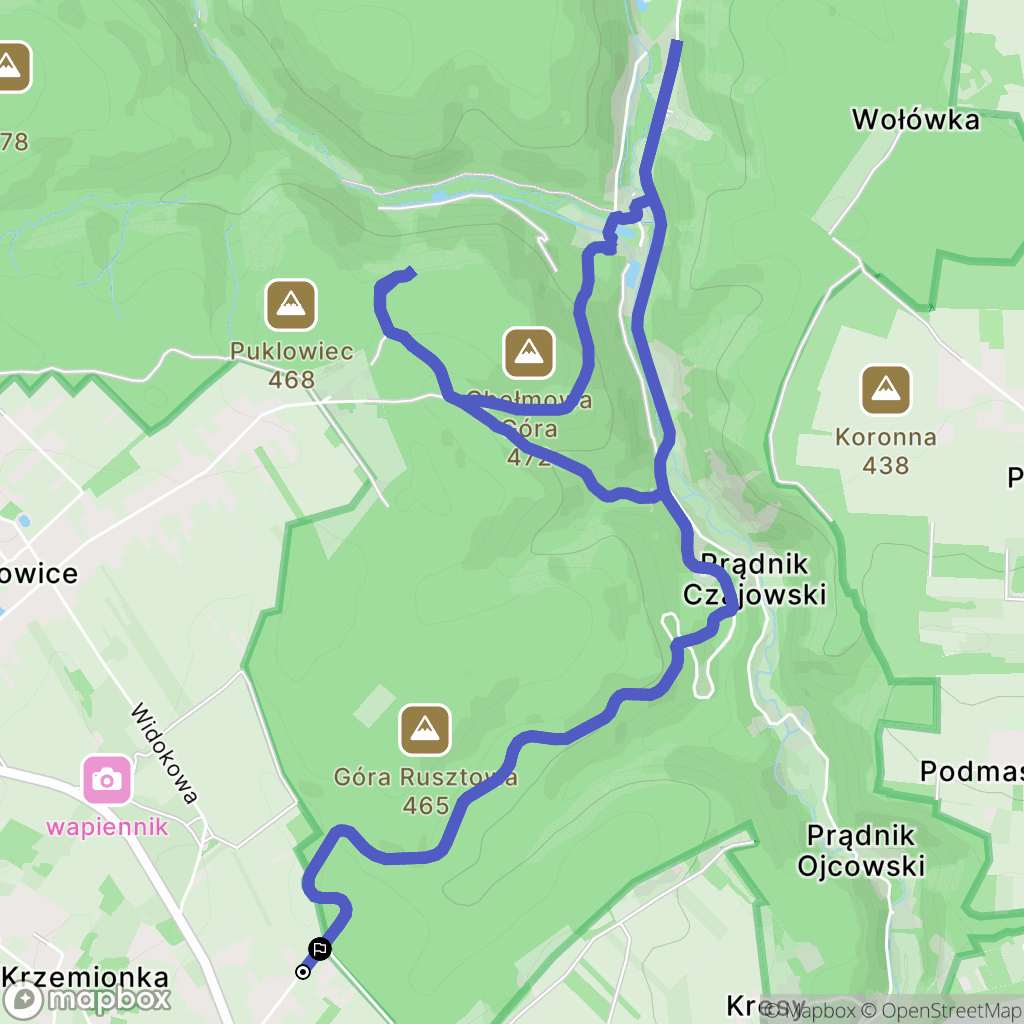 Biały Kościół: mapa trasy - Poland