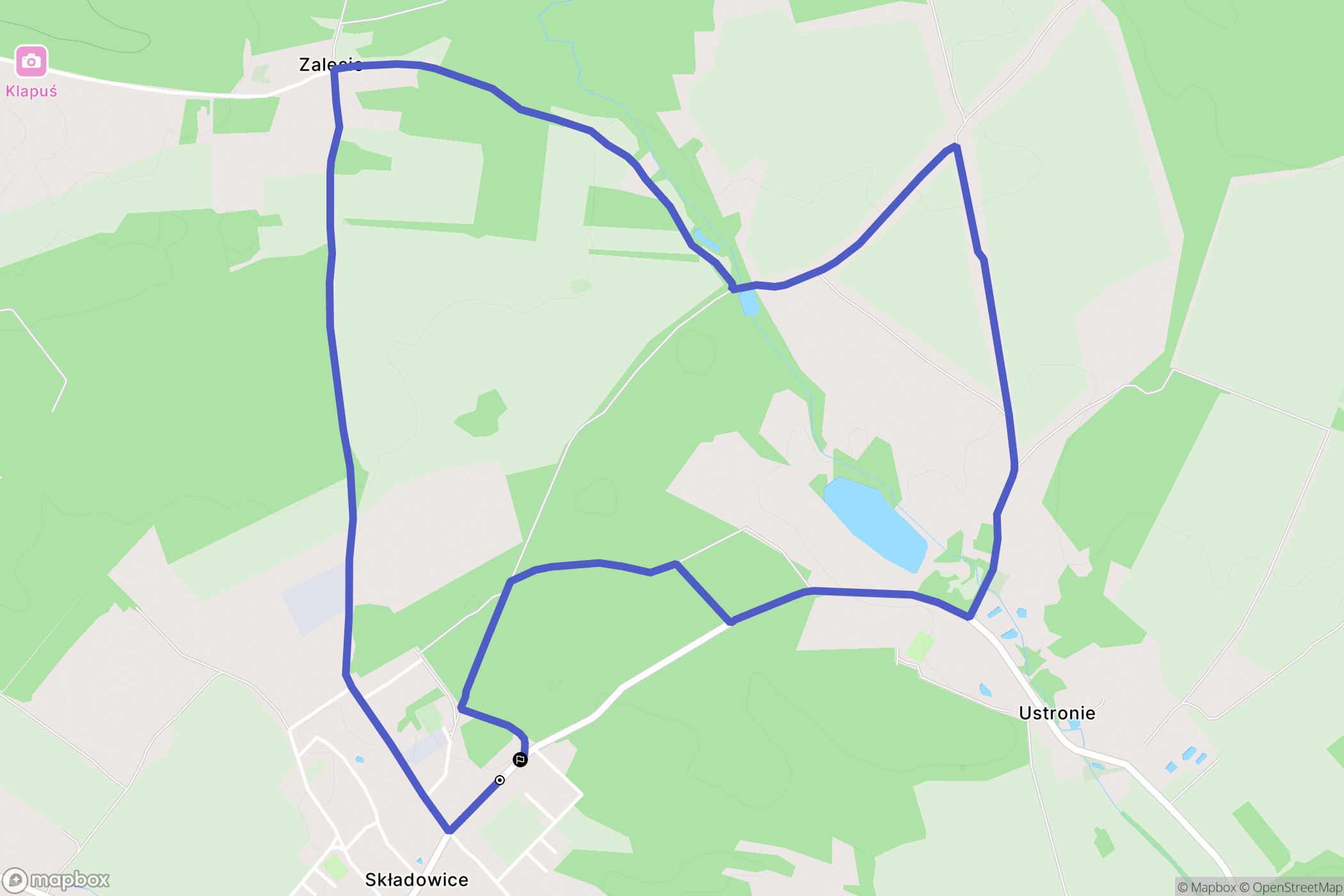 Składowice: mapa trasy - Poland