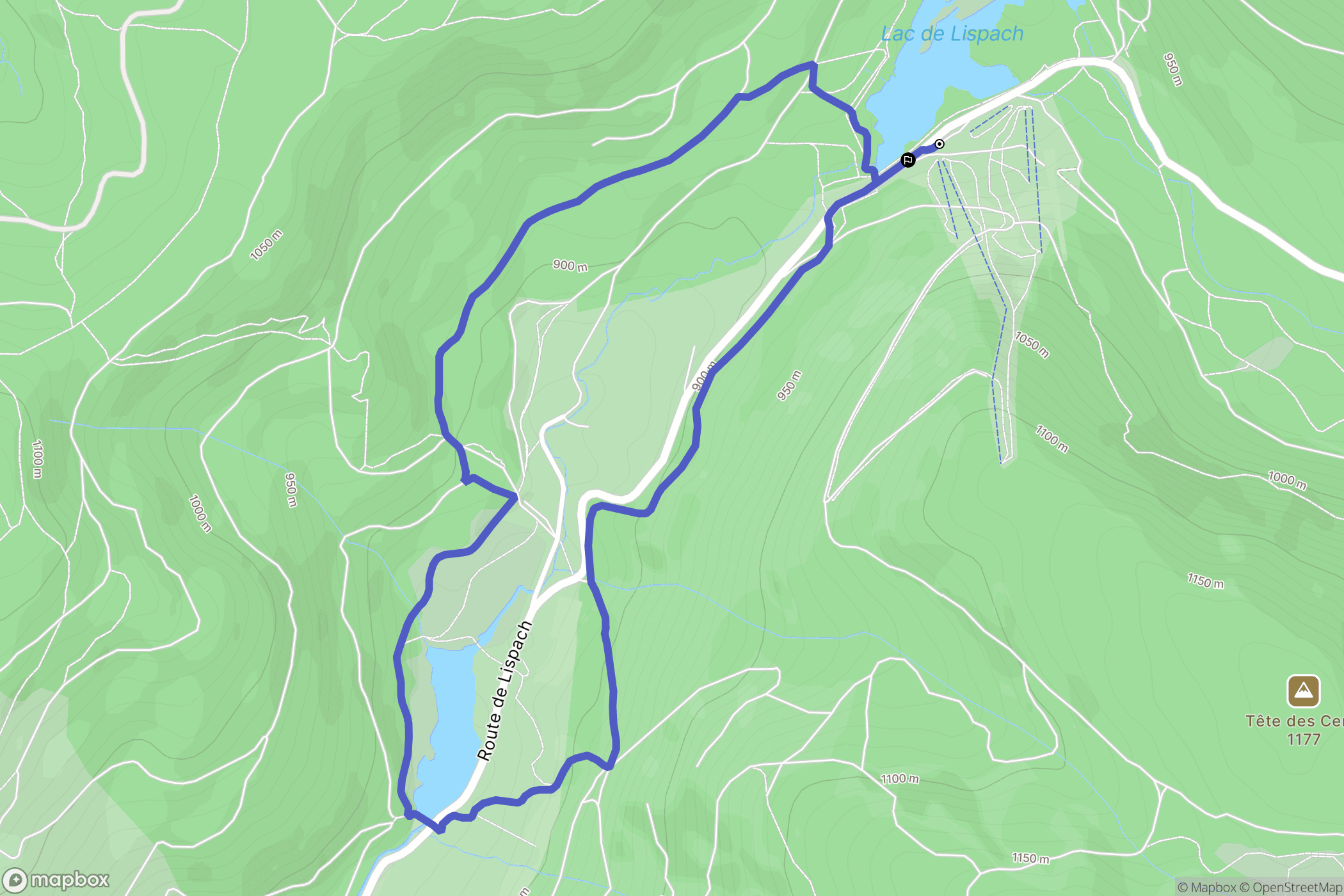 La Bresse : carte du parcours de randonnée - France