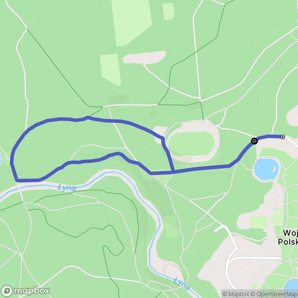 Olsztyn: mapa trasy - Poland