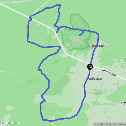 Podlesice: mapa trasy - Poland