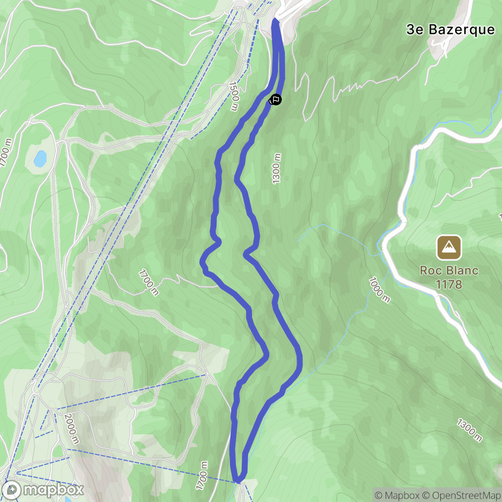 Ax-les-Thermes : carte du parcours de randonnée - France