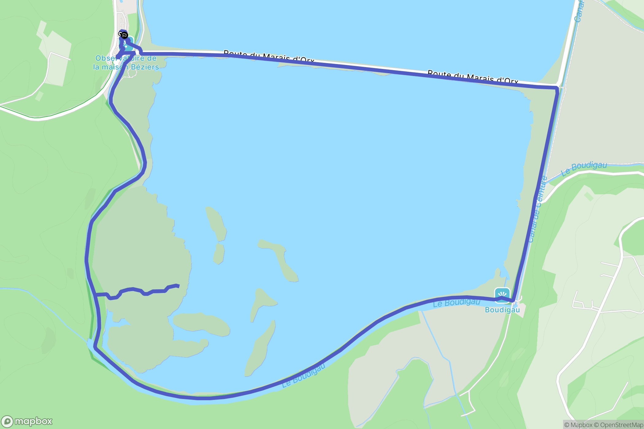 Labenne : carte du parcours de randonnée - France