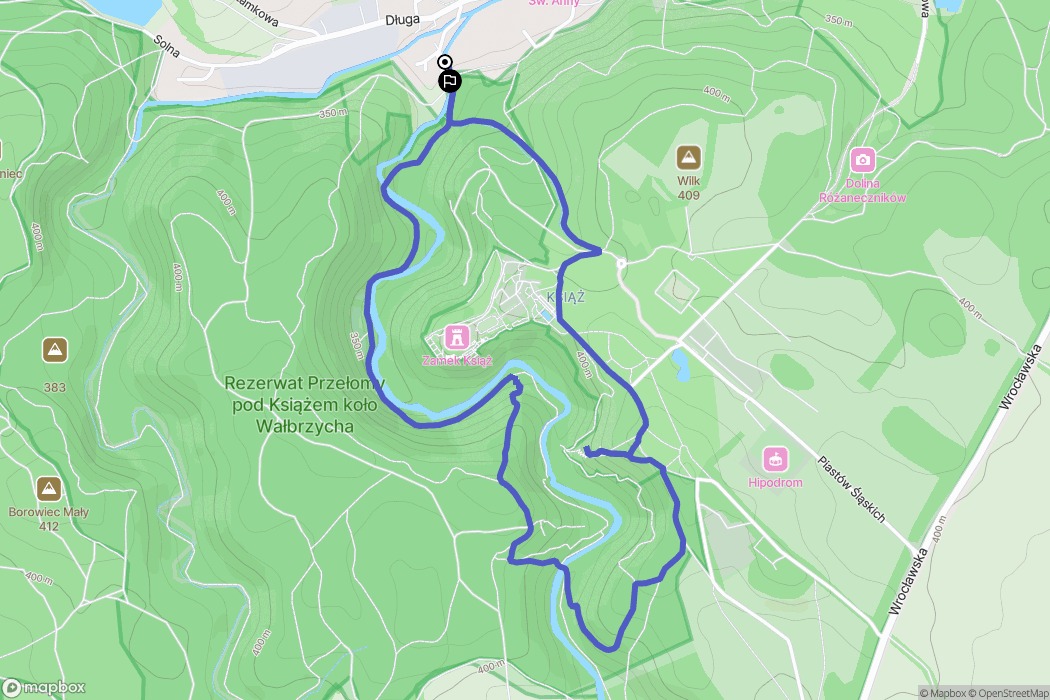 Świebodzice: mapa trasy - Poland
