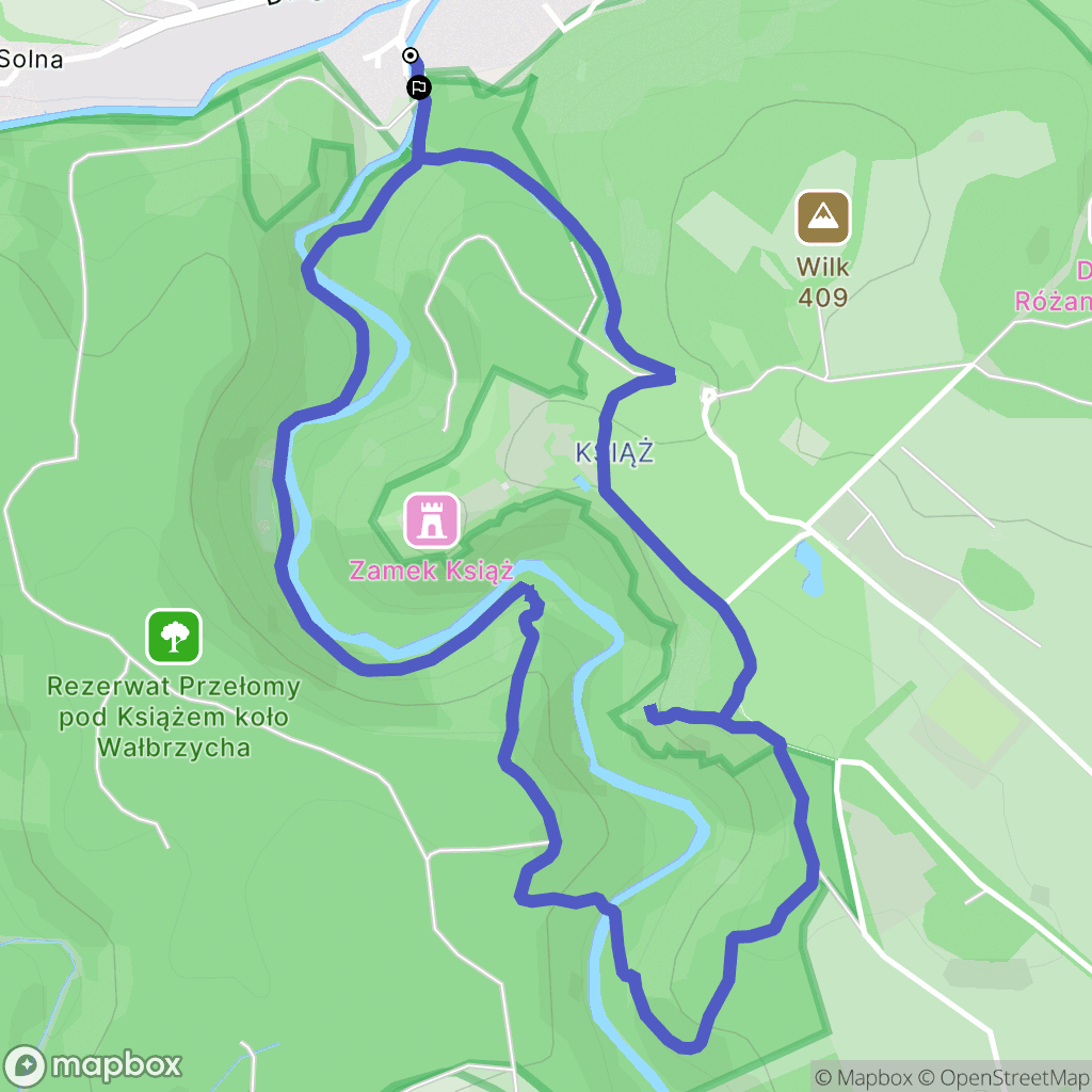 Świebodzice: mapa trasy - Poland
