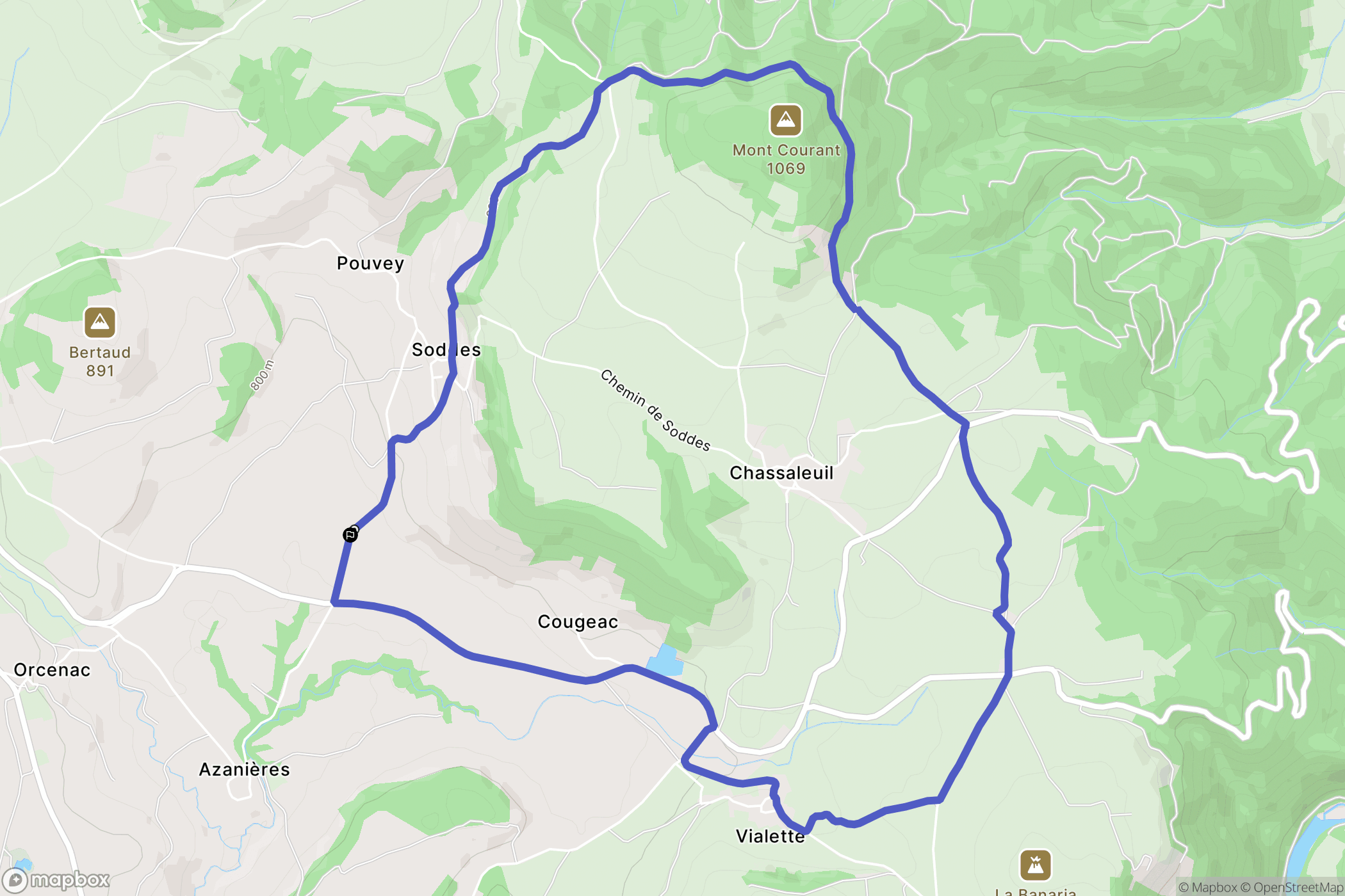 Saint-Paulien : carte du parcours de randonnée - France