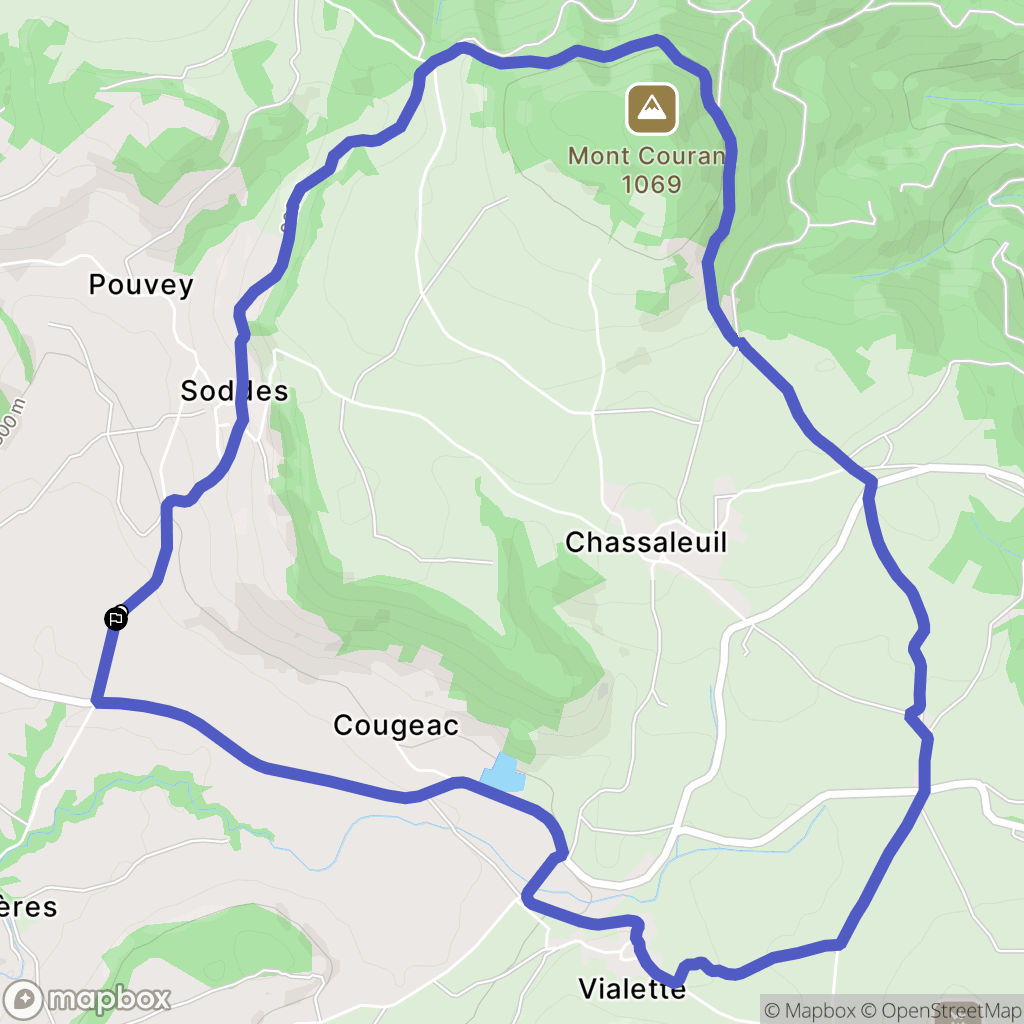 Saint-Paulien : carte du parcours de randonnée - France