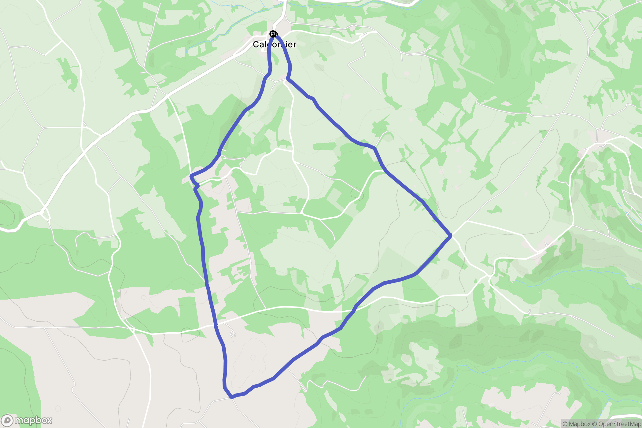 Vailhourles : carte du parcours de randonnée - France