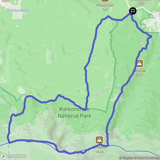 Jelenia Góra: mapa trasy - Poland