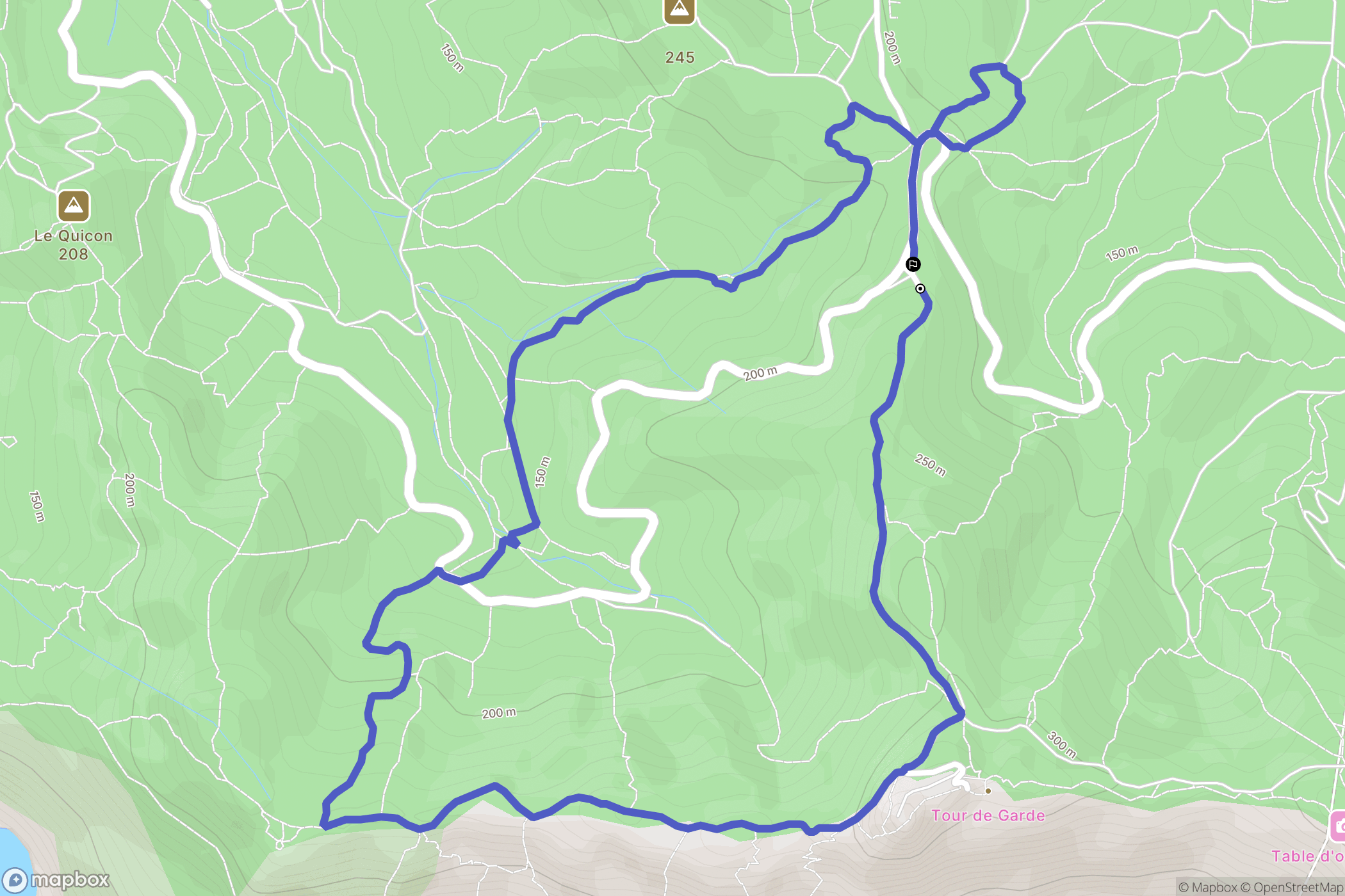 Six-Fours-les-Plages : carte du parcours de randonnée - France