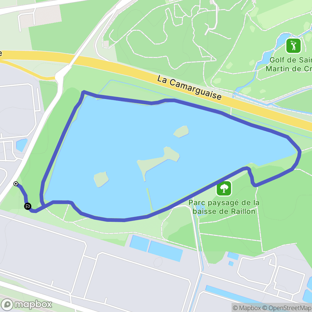 Saint-Martin-de-Crau : carte du parcours de randonnée - France