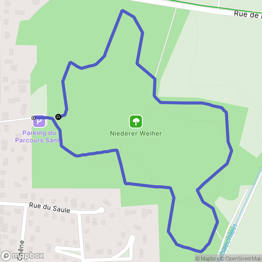 Wittenheim : carte du parcours de randonnée - France