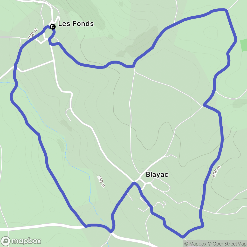 Sévérac-d'Aveyron : carte du parcours de randonnée - France