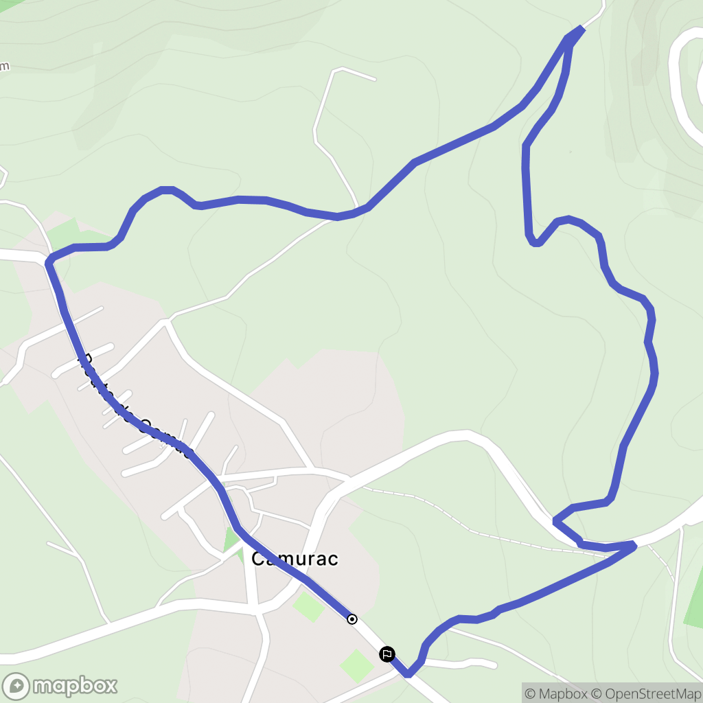 Camurac : carte du parcours de randonnée - France