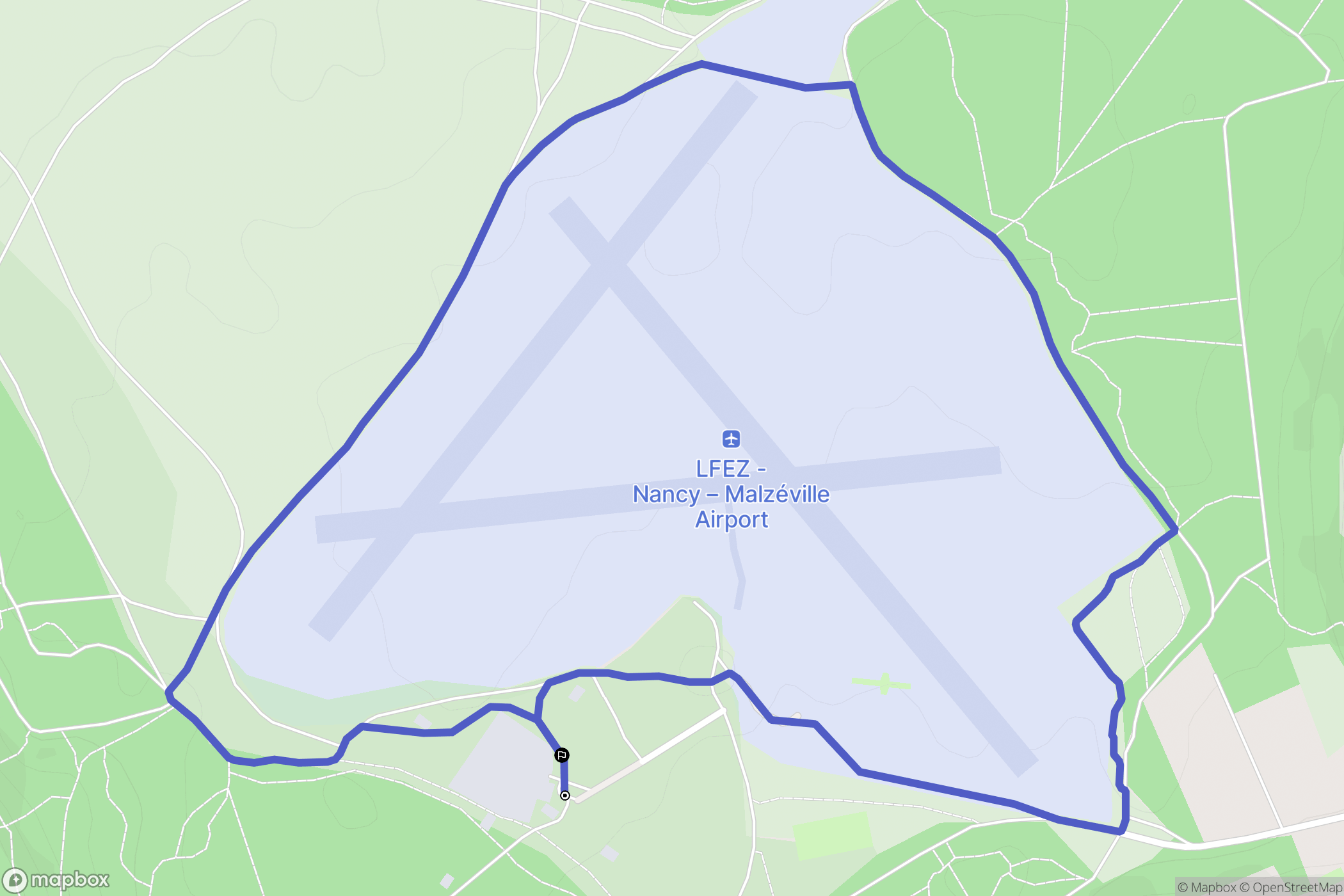 Nancy : carte du parcours de randonnée - France