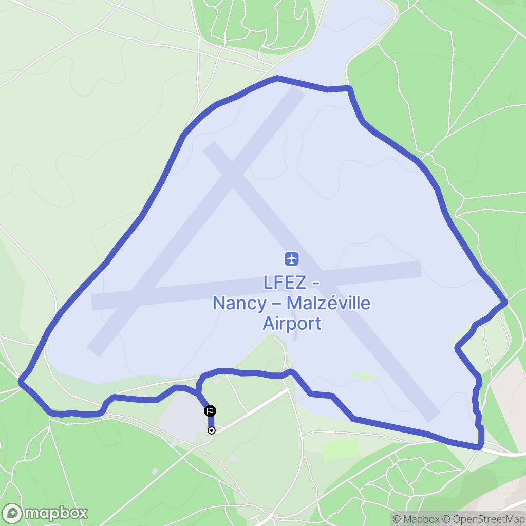 Nancy : carte du parcours de randonnée - France