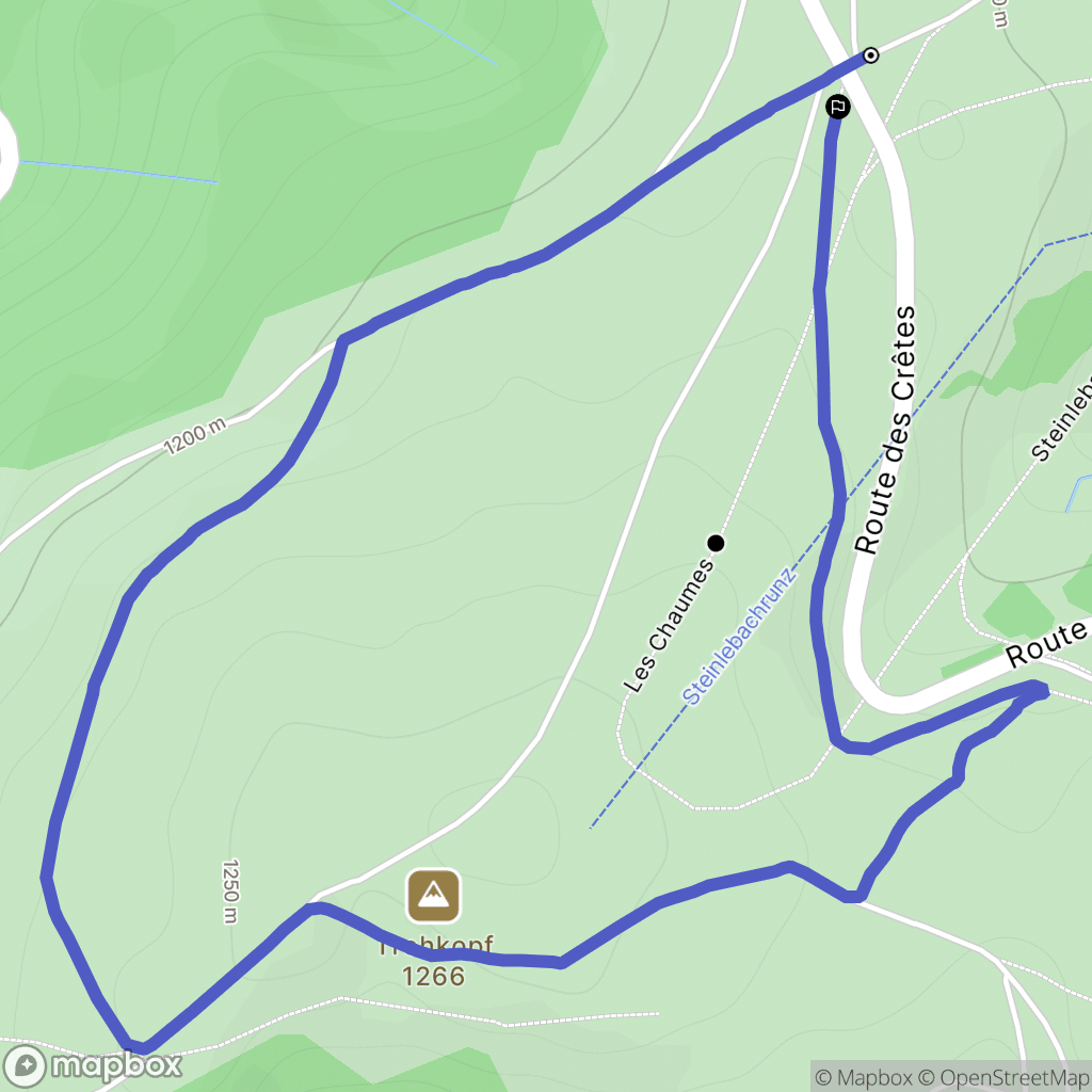 Oderen : carte du parcours de randonnée - France