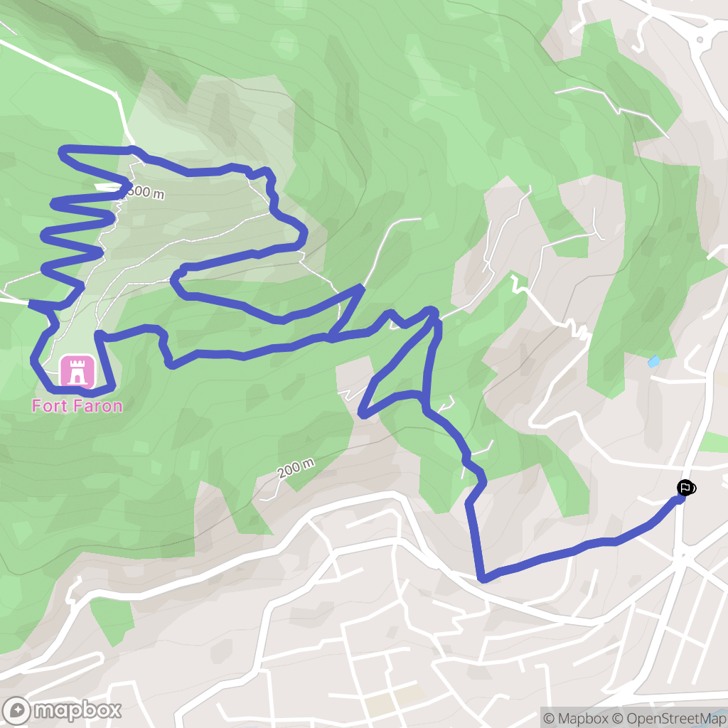 La Valette-du-Var : carte du parcours de randonnée - France