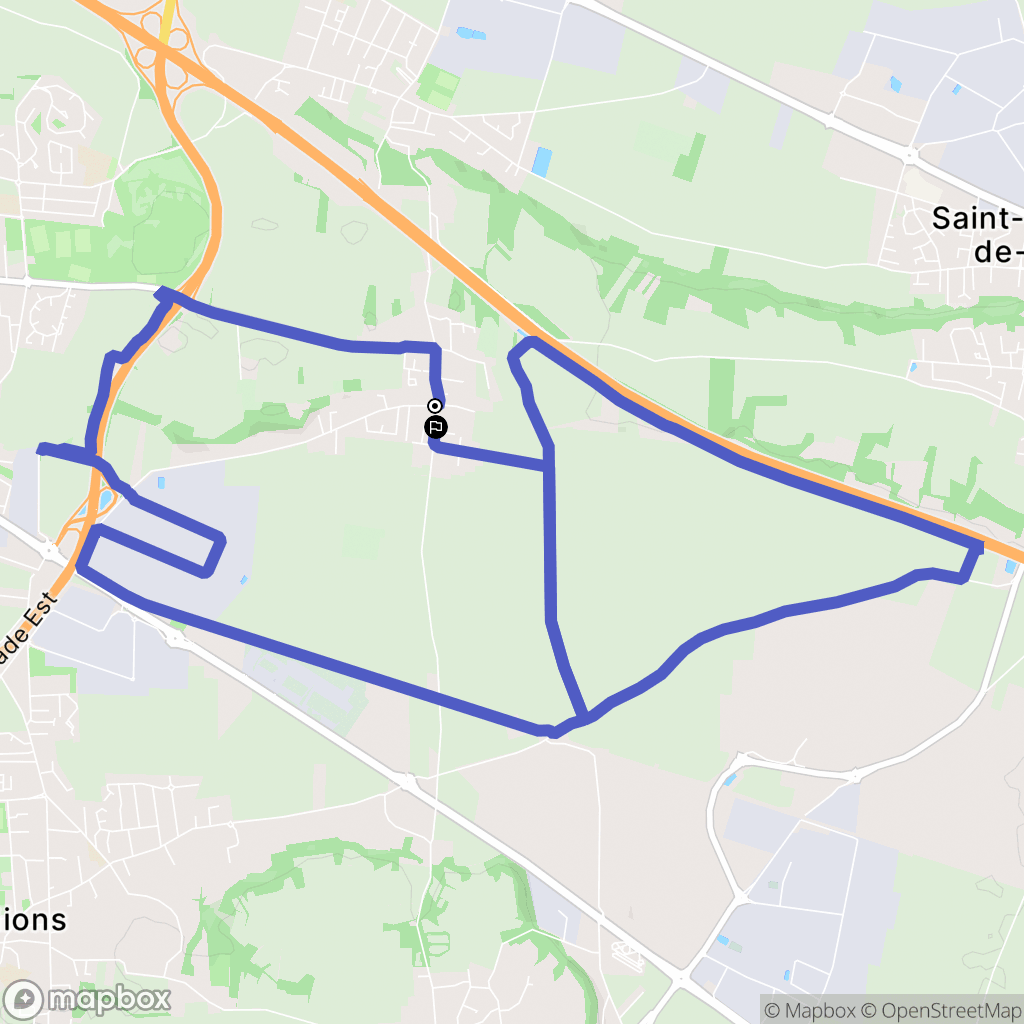Saint-Priest : carte du parcours de randonnée - France