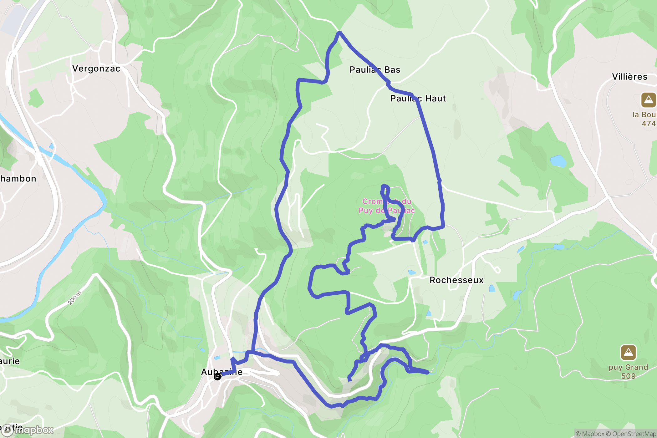 Aubazine: routekaart voor buitenactiviteiten - France