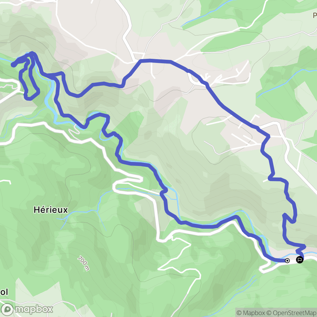 Montbrison : carte du parcours de randonnée - France