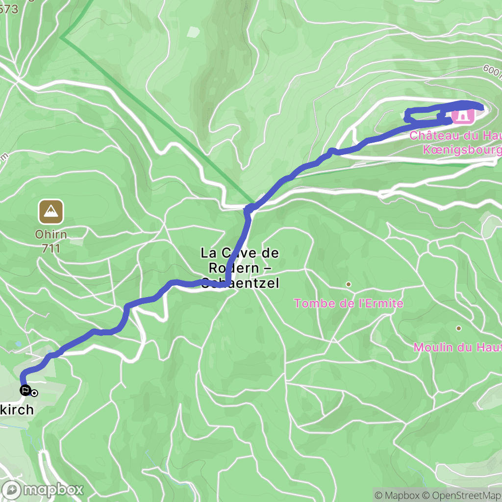 Thannenkirch : carte du parcours de randonnée - France