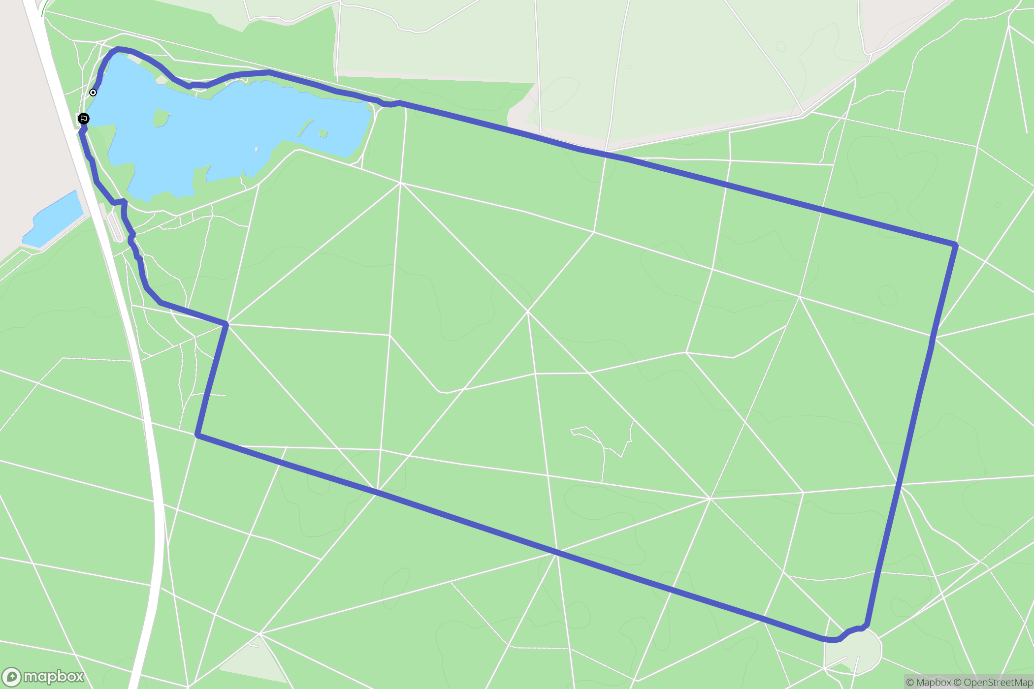 Saint-Germain-en-Laye : carte du parcours de randonnée - France