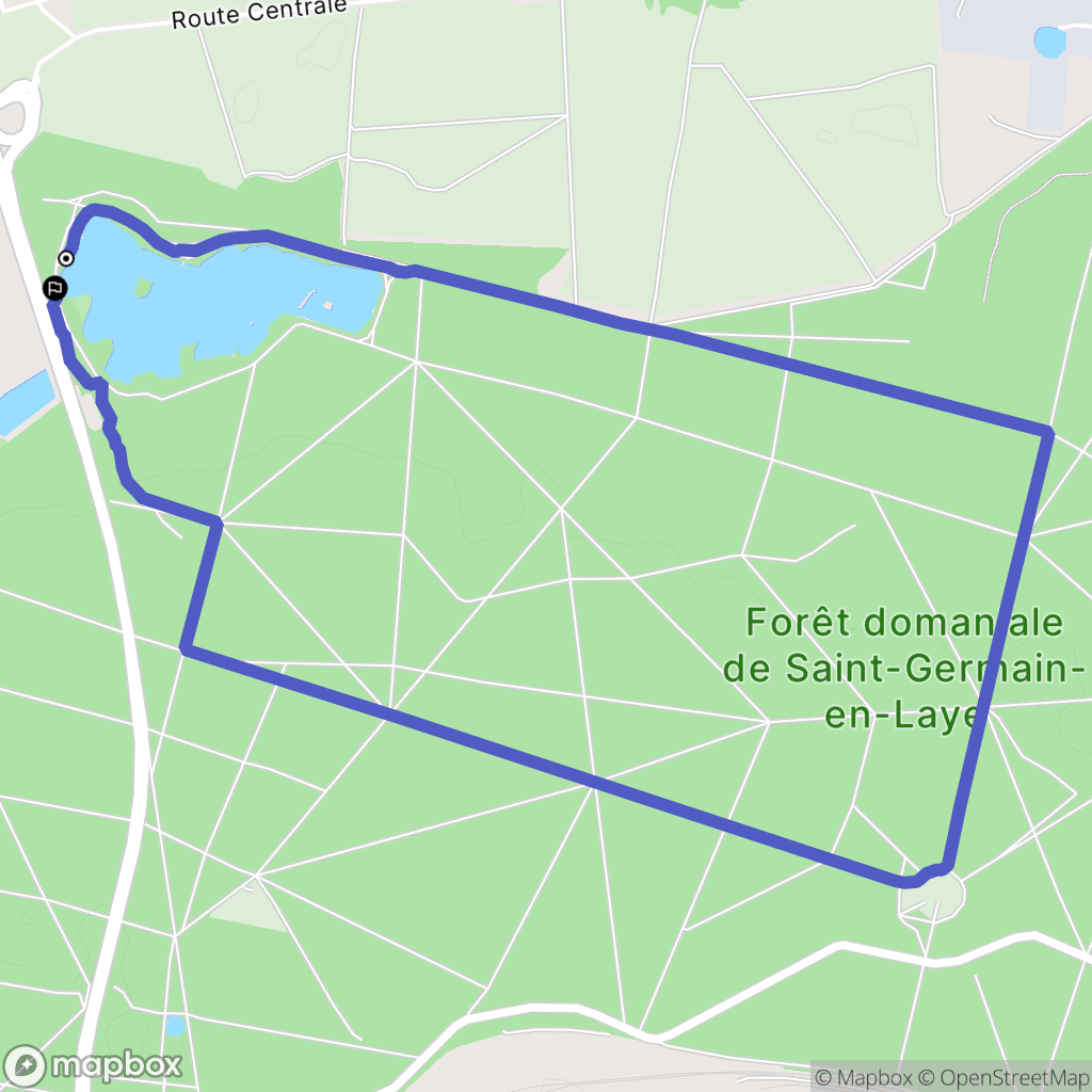 Saint-Germain-en-Laye : carte du parcours de randonnée - France