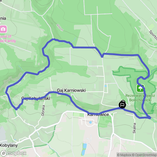 Karniowice: mapa trasy - Poland
