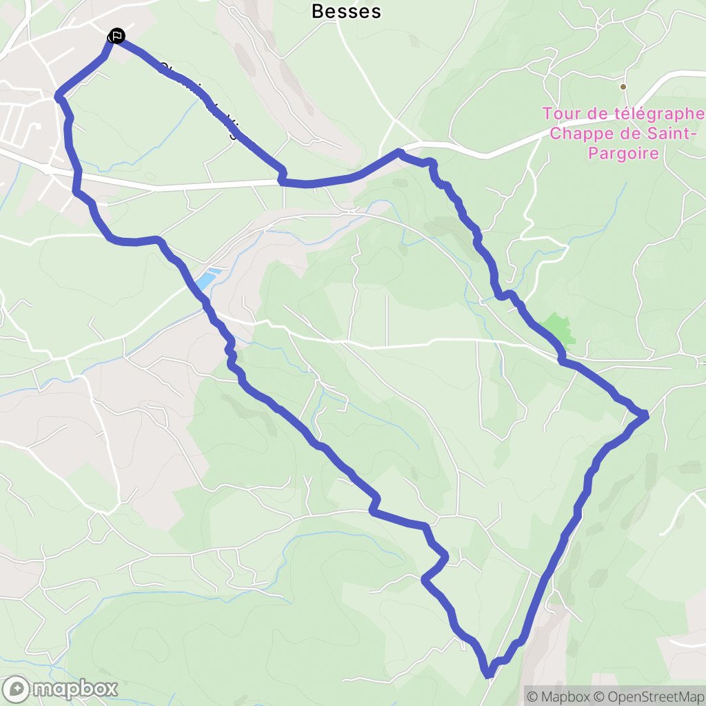 Saint-Pargoire : carte du parcours de randonnée - France