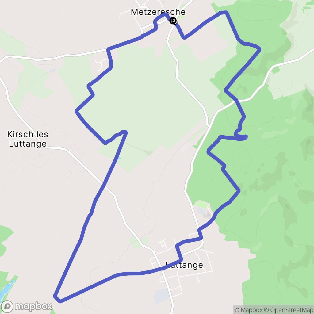 Metzeresche : carte du parcours de randonnée - France