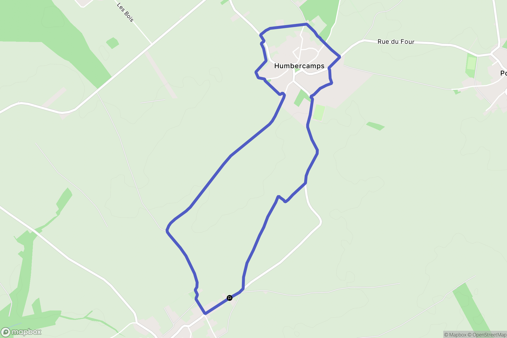 Saint-Amand : carte du parcours de randonnée - France