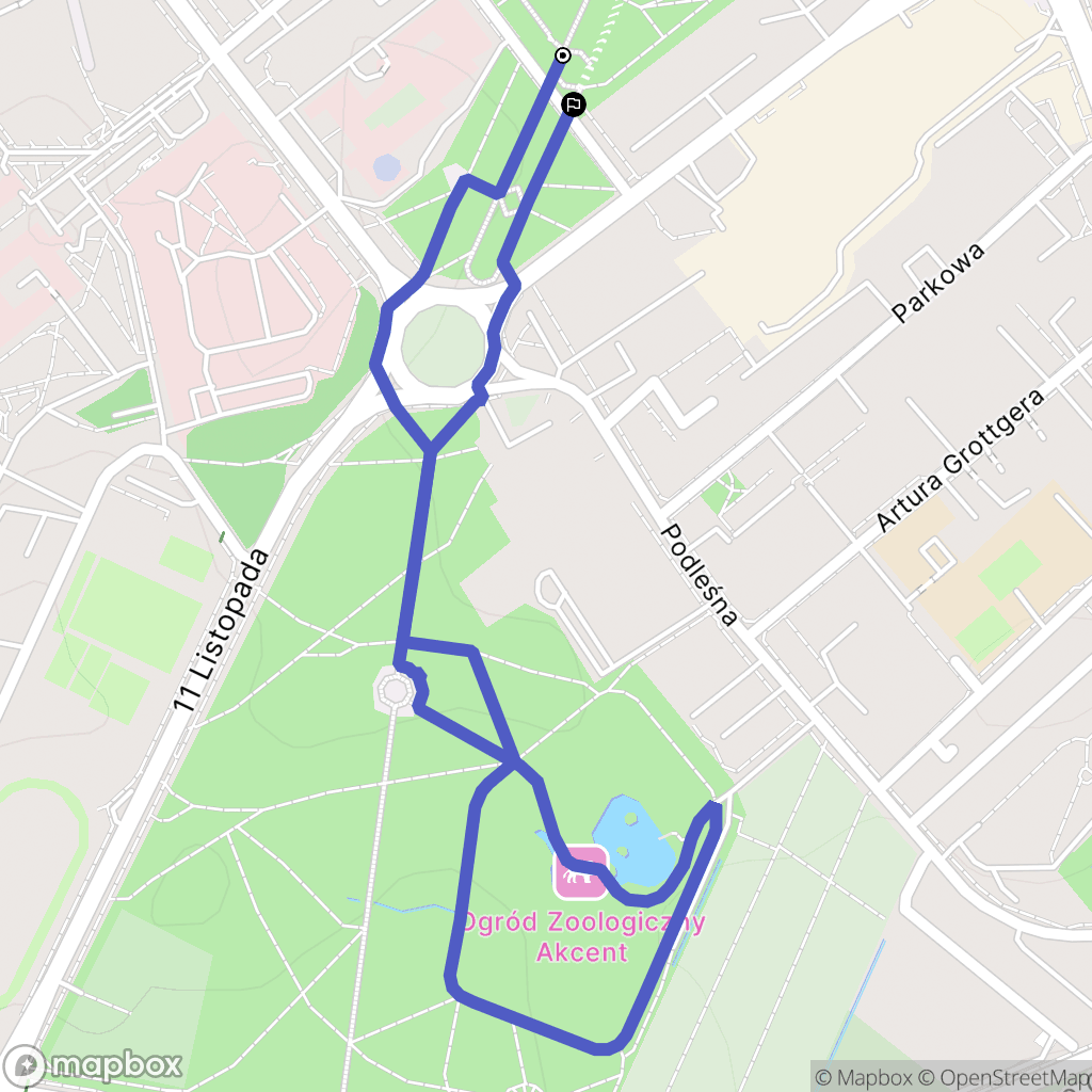 Białystok: mapa trasy - Poland