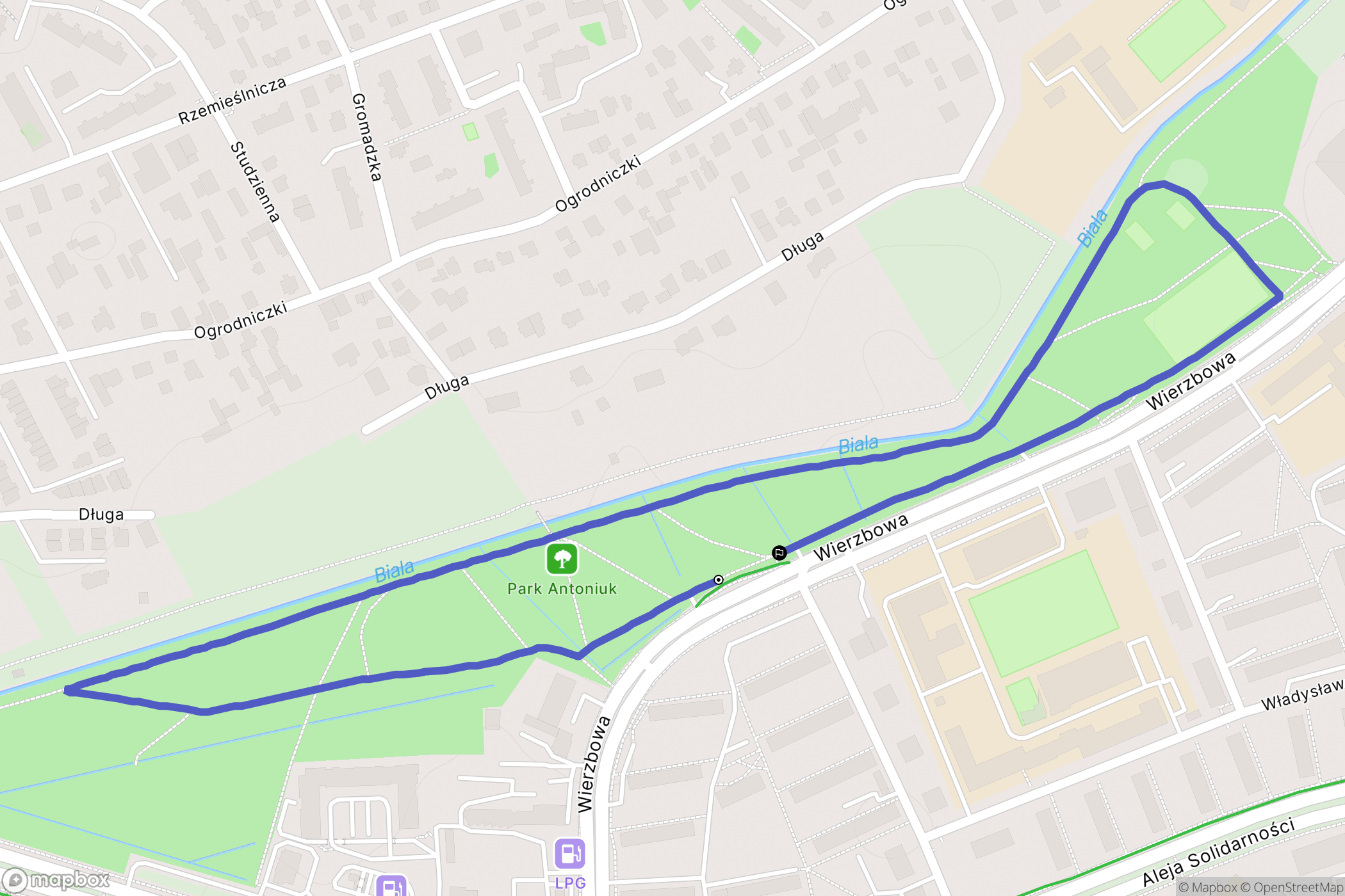 Białystok: mapa trasy - Poland