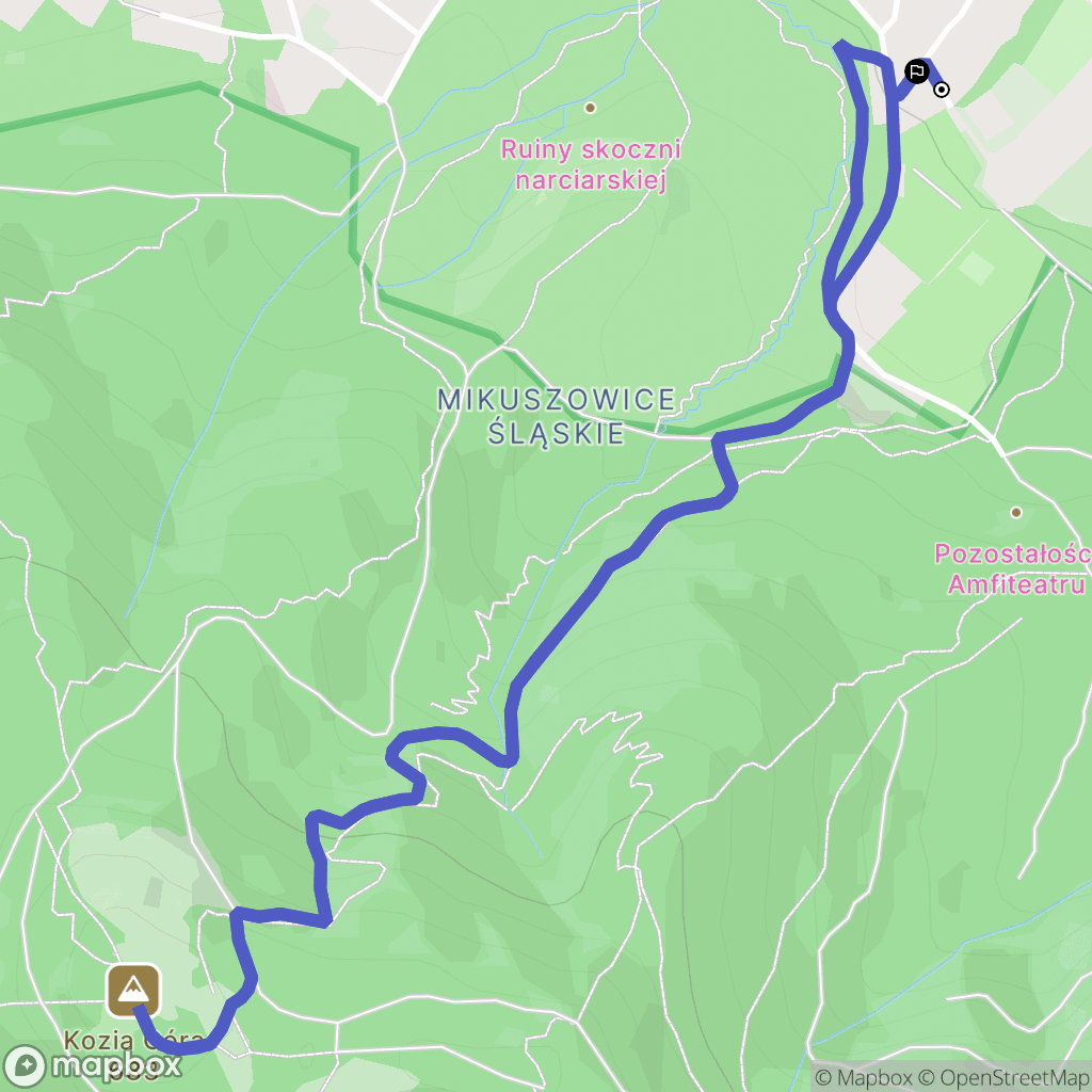 Bielsko-Biała: mapa trasy - Poland