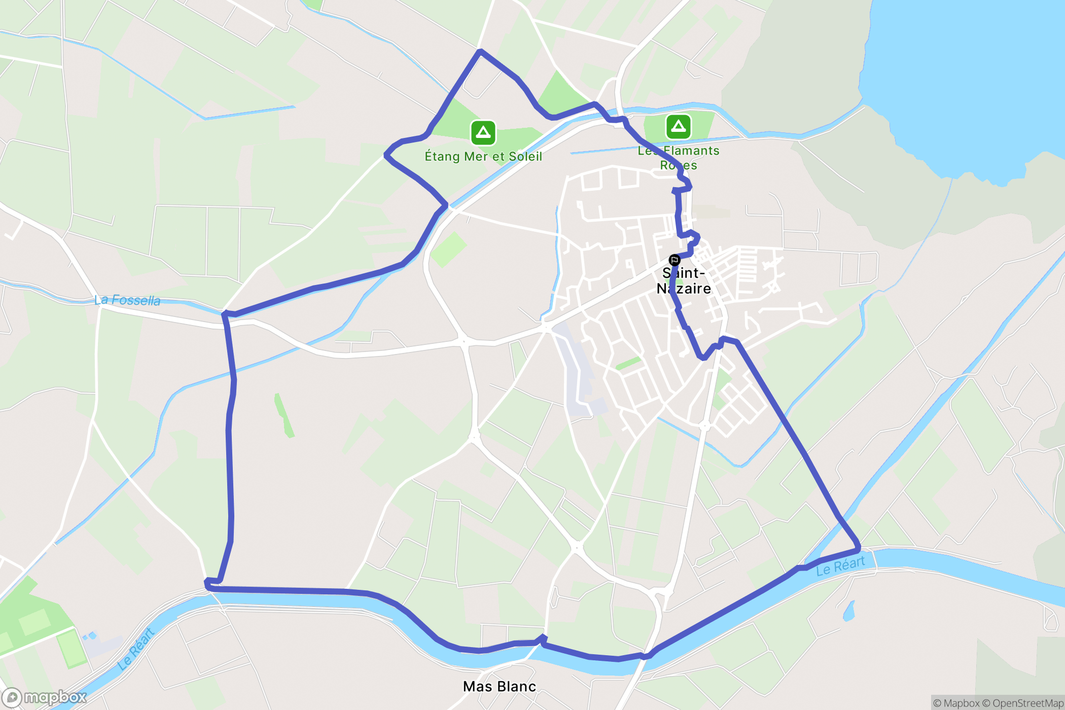 Saint-Nazaire : carte du parcours de randonnée - France