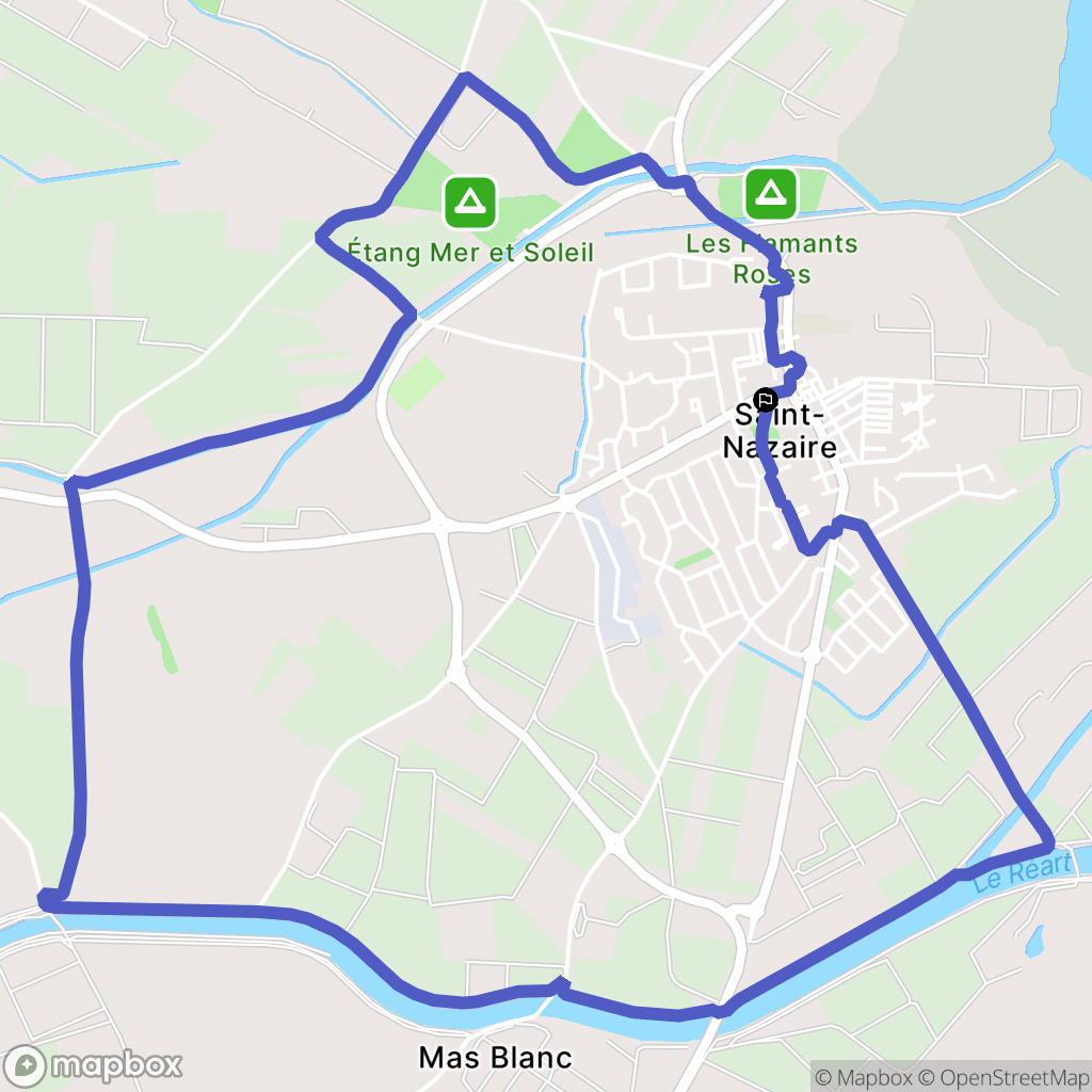 Saint-Nazaire : carte du parcours de randonnée - France