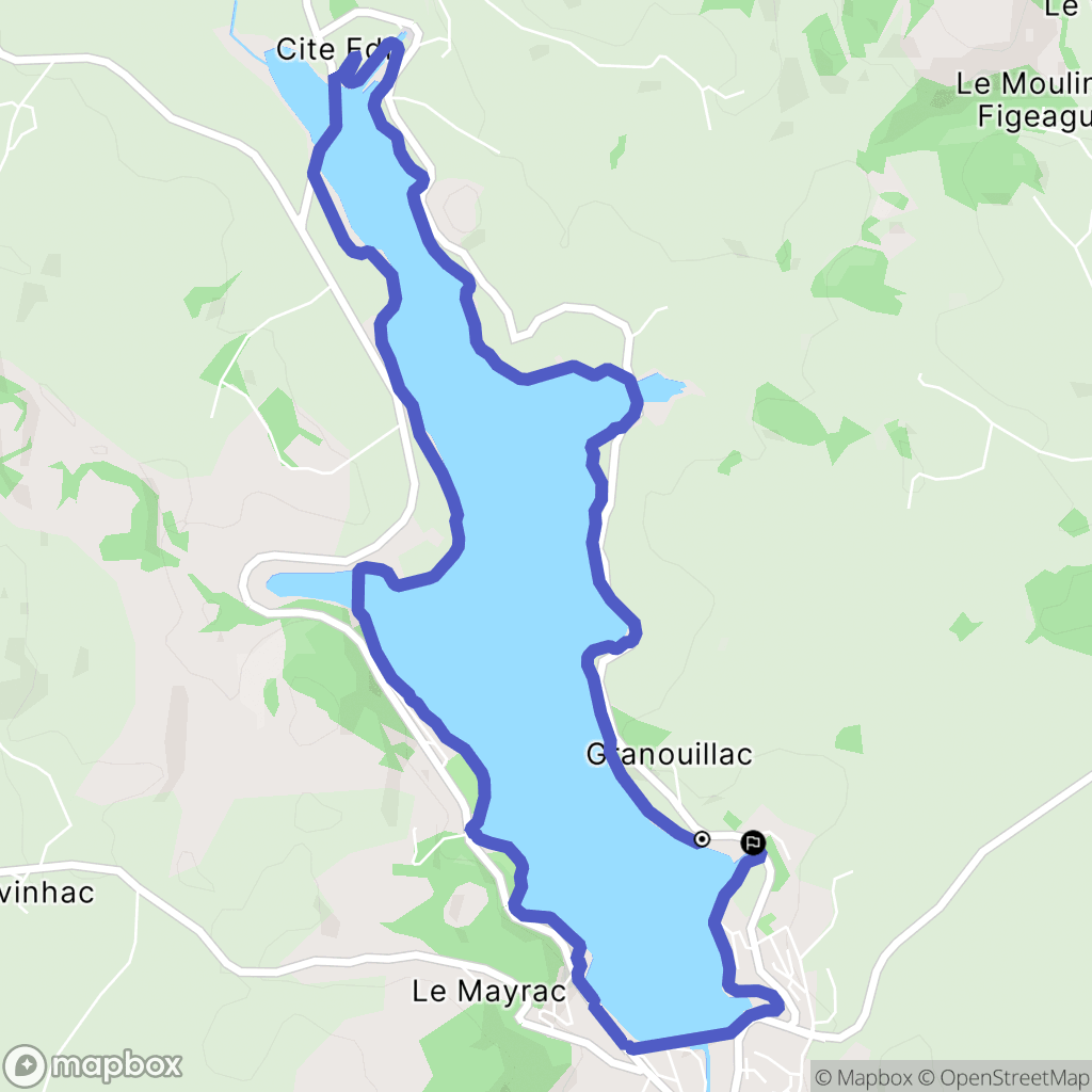 Villefranche-de-Panat : carte du parcours de randonnée - France