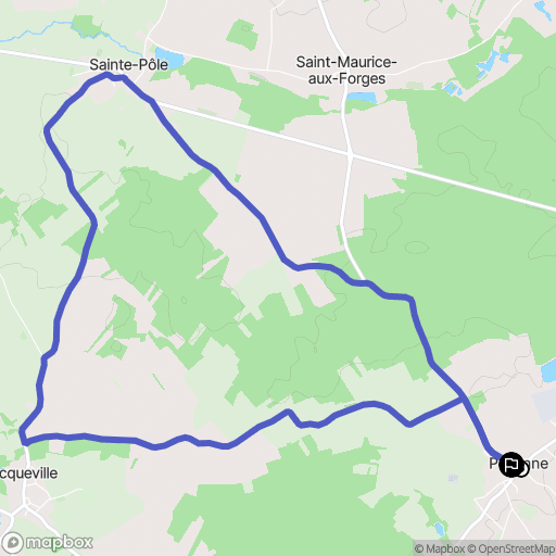 Pexonne : carte du parcours de randonnée - France