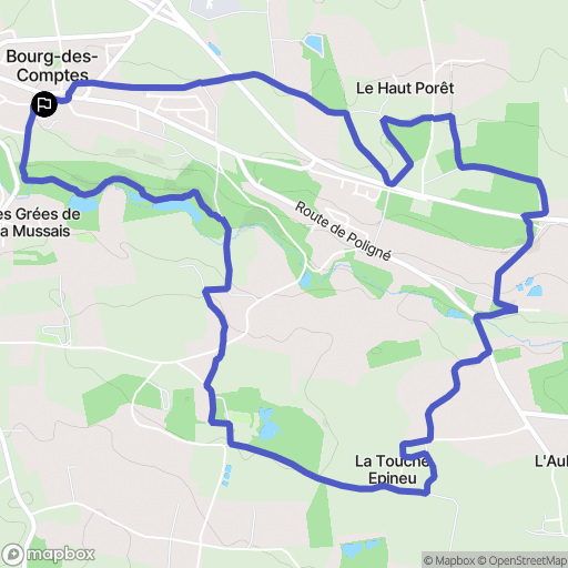 Bourg-des-Comptes : carte du parcours de randonnée - France