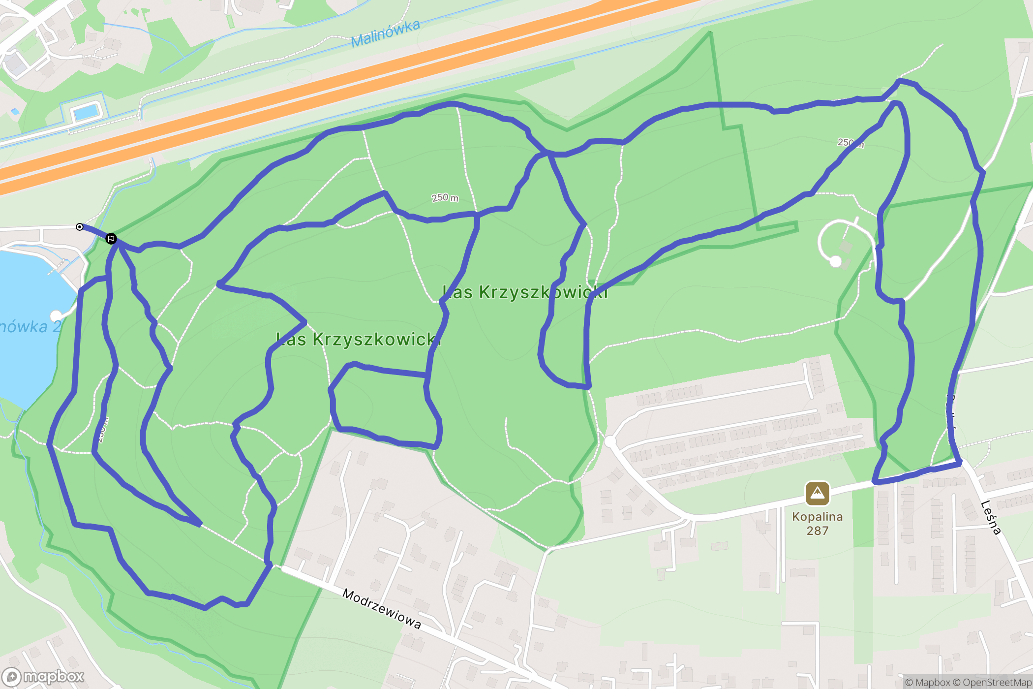 Kraków: mapa trasy - Poland
