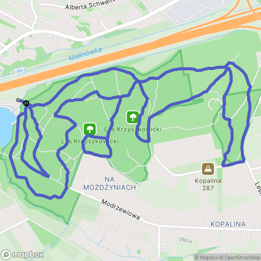 Kraków: mapa trasy - Poland