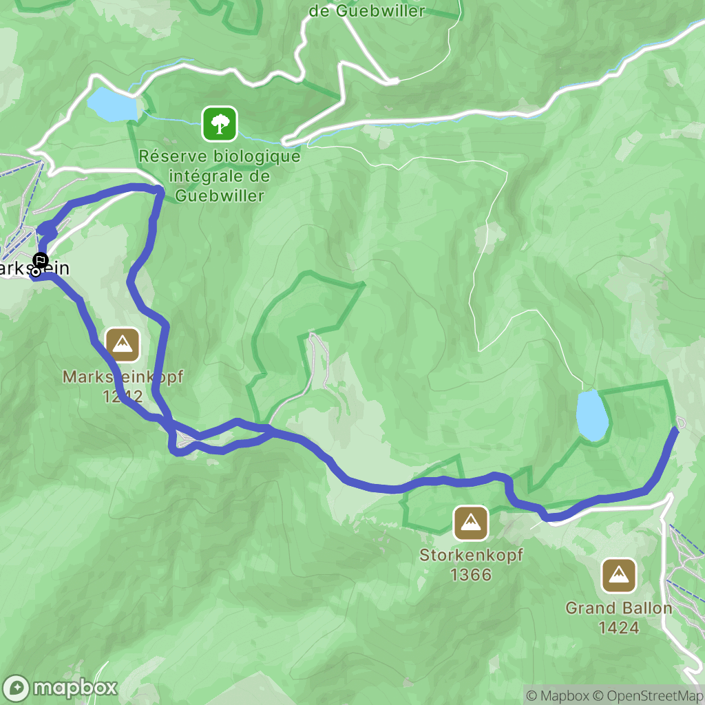 Ranspach : carte du parcours de randonnée - France