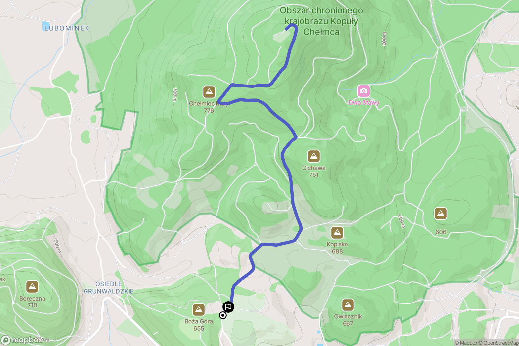 Boguszów-Gorce: mapa trasy - Poland